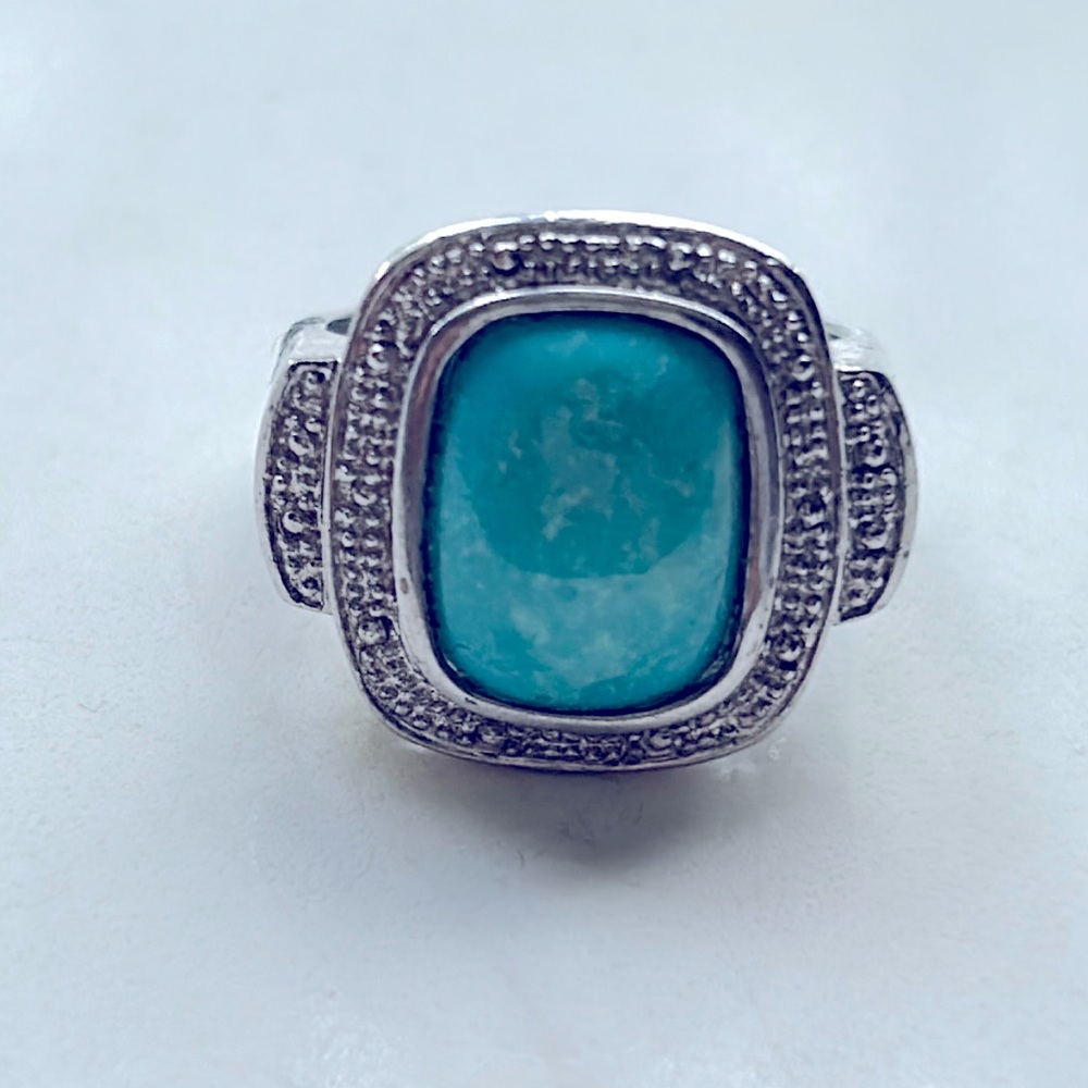 BJC sterling silver turquoise ring. 6.4 grams. Size 7.25
